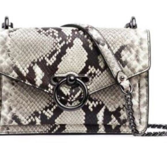 NWT Rebecca Minkoff Snakeprine Crossbody Leather Purse - Picture 1 of 14